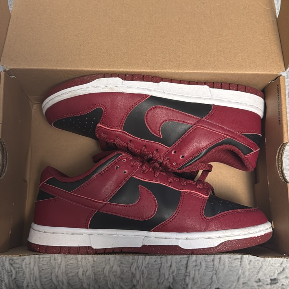 Women’s Nike Dunk Low Next Nature Team Red Black - Picture 3 of 9